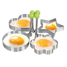 Load image into Gallery viewer, Creative Four Shapes Stainless Steel Fried Egg Maker Pancake Mold Home DIY Breakfast Egg Sandwich Kitchen Baking Utensil Tools
