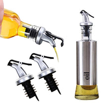 Load image into Gallery viewer, 2PCS Oil and Vinegar Cruet Dispenser Wine Pourers with Drip-free Spouts Stainless Steel Oil-Dispenser for Oil Wine For Kitchen
