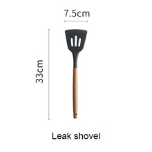 Load image into Gallery viewer, Silicone Kitchen Tools Set Cooking Tools Utensils Set Spatula Shovel Soup Spoon with Wooden Handle Special Heat-resistant Design
