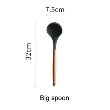 Load image into Gallery viewer, Silicone Kitchen Tools Set Cooking Tools Utensils Set Spatula Shovel Soup Spoon with Wooden Handle Special Heat-resistant Design
