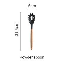 Load image into Gallery viewer, Silicone Kitchen Tools Set Cooking Tools Utensils Set Spatula Shovel Soup Spoon with Wooden Handle Special Heat-resistant Design
